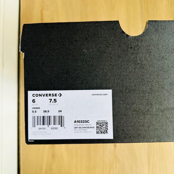 ❤️CONVERSE RUN STAR HIKE HI Sz 6 Mens GOLD PLATFORM Sneaker Boot Western A10333C - Picture 7 of 10